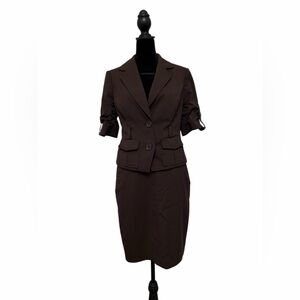 The Limited Brown Blazer & Skirt Set XS